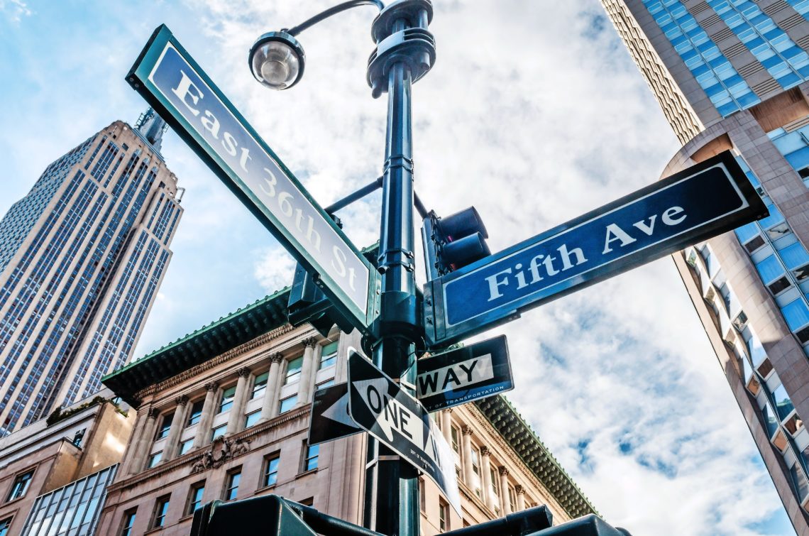 5th Avenue (Ave) Sign, New York NYC