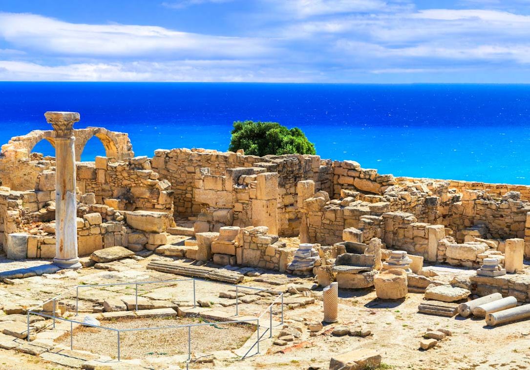 Landmarks of Cyprus island - ancient Kourion archaeological site